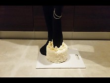 White Cake And Ebony Pantyhose