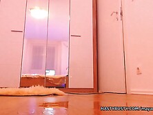 Big tits blonde is taking two toys once and squirt