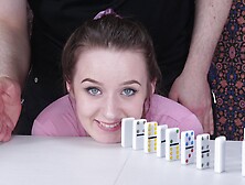 Face Fucking Dominoes,  with face slapping and ass eating