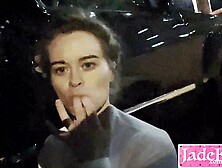 Whore Jade Kink Parking lot blowjob facial