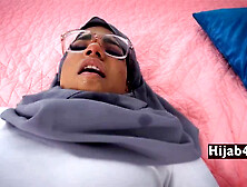 Shy hijab-wearing teen Summer Col shows off her bubble butt