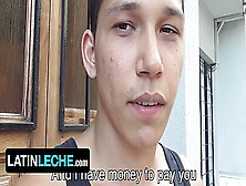 Straight Latino Dude Offered Extra Cash To Take Off His Clothes And Stroke His Cock