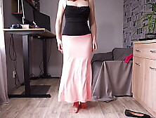 Hot Milf In Tight Skirt Showing Off See Through Panty Line VPL