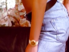 Pretty German babe in white stockings sucks dick nicely