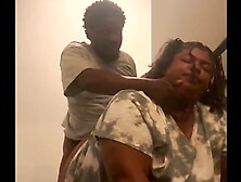Sexy BBW Remi getting nutted on in the stairwell