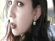 Amateur EMO Babe Swallows Cock Outdoors!