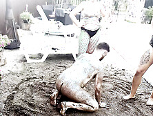 Interracial PIG HUMILIATION in the sand