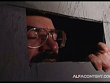 Busty Blonde MILF Experiencing Multiple Glory Holes