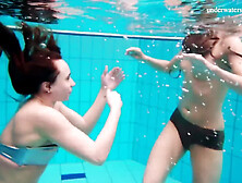 Nina Mohnatka - Avenna With And Marketa Swimming In The Pool