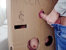 Makeshift Cardboard Gloryhole 1 - Twistyshard