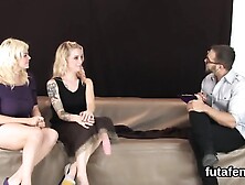 Teens ride fellows butthole with monster belt dicks and squirt load