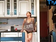 Marusya Klimova Breasts,  Underwear Scene in Marusya Klimova Wearing A Sexy Underwear In The Kitchen