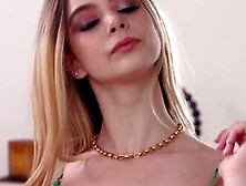 Molly Little is wearing a babe green lingerie getup just for Quinton James.  She looks Beauty as hell,  and can't