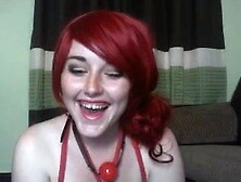 girl with big tits plays around