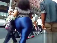Latina woman with a gigantic booty cruises the city