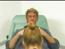Sexy tits blonde doctor honey sucks and fucks a fat cock in examination room