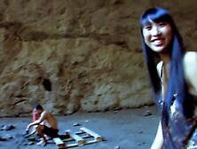 Natural bigtits oriental pornstar Sharon Lee anal sex in a cave