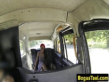 Brazilian Brit Taxi Babe Cumsprayed On Pussy