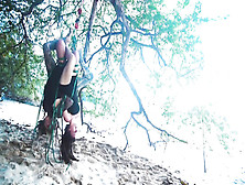 Alternative dolls SHIBARI - outdoor public kinbaku cord have fun act with tatted TEENIES - restrain bondage