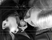 Sharing hard rods makes those 2 hotties cheerful