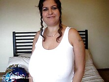 Enchanting Slut In A White Shirt And Black Panties Goes Down The Stairs And Into The Bathroom.