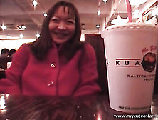 Japanese girl flashes in public and masturbates