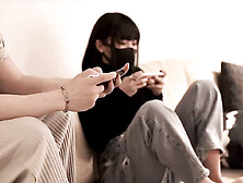 Alluring high school schoolgirl amateurs showing Japanese skank's power on the bed