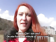 Sexy Ginger Babe Fucks Outside In Public