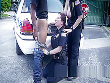 Naughty Cops Blowing Black Cock