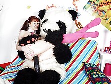 Sexy Girl Fucks With Nasty Panda Bear