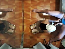 mother I'd like to fuck in hose and high heels gives a oral pleasure on her knees with cum swallowing