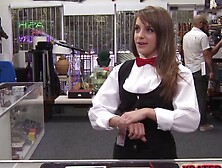 Pawnshop boning with a sexy poker dealer