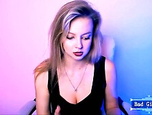 Skinny busty pertty blonde teen webcam show