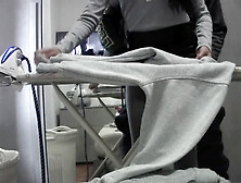 Hot housewife Laura On Heels has a wild climax during her normal workday at home