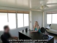 Loan4K.  Hot Blonde Allie Rae Gladly Gives Her Sissy To Loan Agent