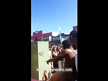 Black Couple Fucking In Middle Of Crowd