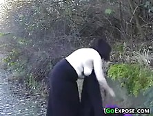 Chubby Woman Flashing Her Tits And Pussy