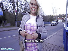 Public Agent British Tourist Gina Varney Blows Czech Prick