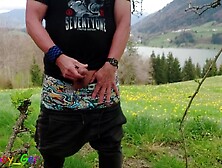 While hiking in the mountains I got horny and had to get it on right there.