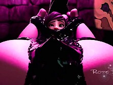 Mei from Overwatch being screwed in latex slavery