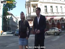 Hot Janet taking a walk over town with her handsome boyfriend