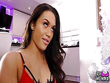 Step-Mommy Kendal has a gift for Lily - A steamy interracial lesbian action with toys, oral, and lingerie play