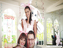 Young lovely babe Avi Love fucked by big dick Easter bunny