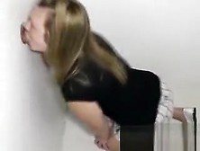 Shameless Blonde Amateur Sucking At A Glory Hole