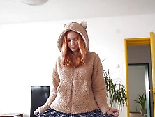 Hot stepsister wants to help by pulling back her panties and sits on his dick