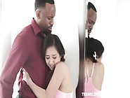 Gorgeous teen slut Mila Jade takes on massive black cock