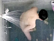 Skinny Teen Spied In The Shower