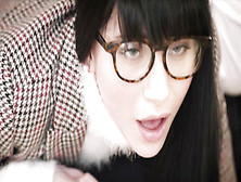 Geeky student gets punished in the ass by her professor