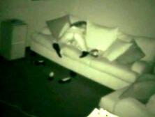 Spy cam babe masturbates on the couch