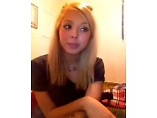 Blondi angel smokin' cigarette